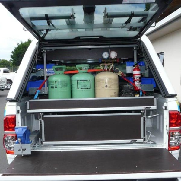 Construction Fitouts Gas Bottles in Double Drawer