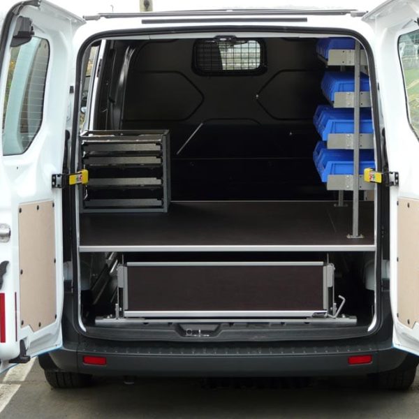 Construction Fitouts Drawer + False Floor, Versi Shelving and Stack-a-Box
